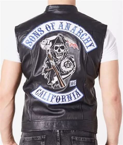 sons of anarchy replica leather jacket|soa leather vest.